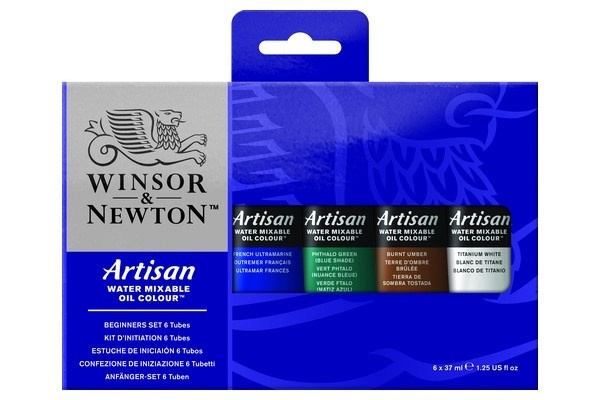 Artisan Water Mixable Oil Nybörjarset 6x37 ml in the group Sport, leisure & Hobby / Hobby / Paint & Draw / Artist Colors / Oil paint at TP E-commerce Nordic AB (A08957)