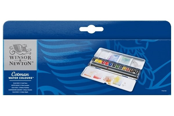 Cotman Water Col 12x½-pan studio Bluebox metal in the group Sport, leisure & Hobby / Hobby / Paint & Draw / Artist Colors / Watercolors at TP E-commerce Nordic AB (A09087)