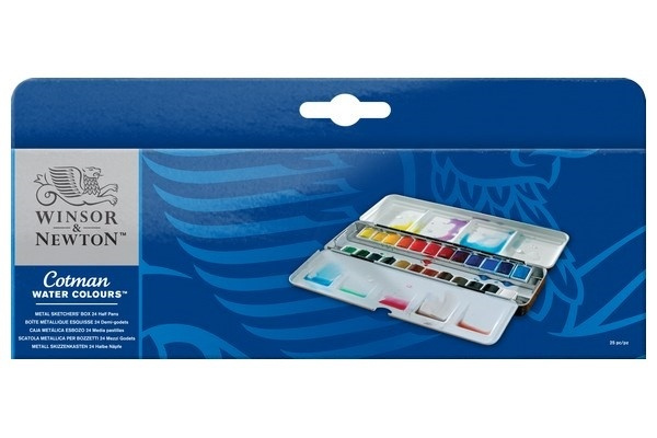 Cotman Water Col sketchers metal box 24 in the group Sport, leisure & Hobby / Hobby / Paint & Draw / Artist Colors / Watercolors at TP E-commerce Nordic AB (A09097)