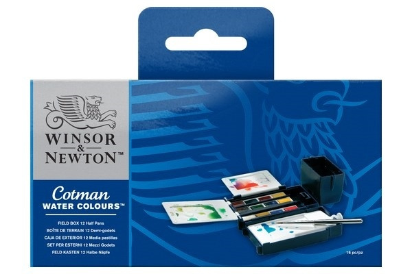 Cotman Water Color Field box 12x1/2 pans in the group Sport, leisure & Hobby / Hobby / Paint & Draw / Artist Colors / Watercolors at TP E-commerce Nordic AB (A09098)