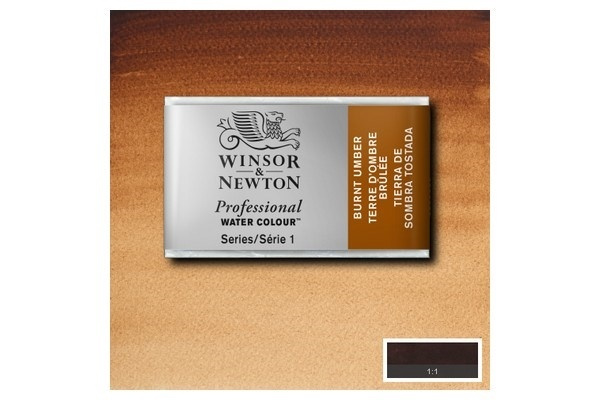 Prof Water Colour Pan/W Burnt Umber 076 in the group Sport, leisure & Hobby / Hobby / Paint & Draw / Artist Colors / Watercolors at TP E-commerce Nordic AB (A09107)