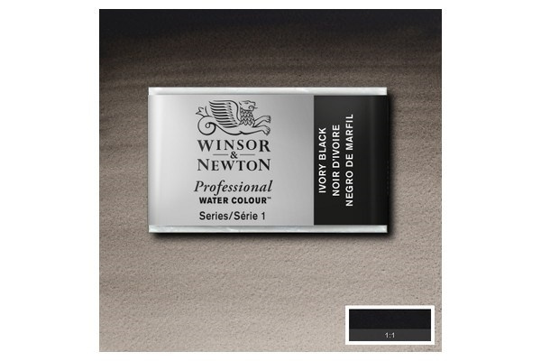 Prof Water Colour Pan/W Ivory Black 331 in the group Sport, leisure & Hobby / Hobby / Paint & Draw / Artist Colors / Watercolors at TP E-commerce Nordic AB (A09125)