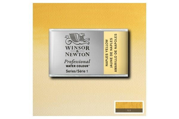 Prof Water Colour Pan/W Naples Yellow 422 in the group Sport, leisure & Hobby / Hobby / Paint & Draw / Artist Colors / Watercolors at TP E-commerce Nordic AB (A09129)