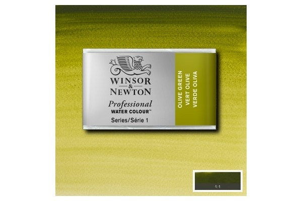 Prof Water Colour Pan/W Olive Green 447 in the group Sport, leisure & Hobby / Hobby / Paint & Draw / Artist Colors / Watercolors at TP E-commerce Nordic AB (A09134)