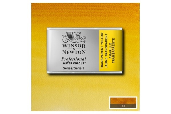 Prof Water Colour Pan/W Transp Yellow 653 in the group Sport, leisure & Hobby / Hobby / Paint & Draw / Artist Colors / Watercolors at TP E-commerce Nordic AB (A09152)