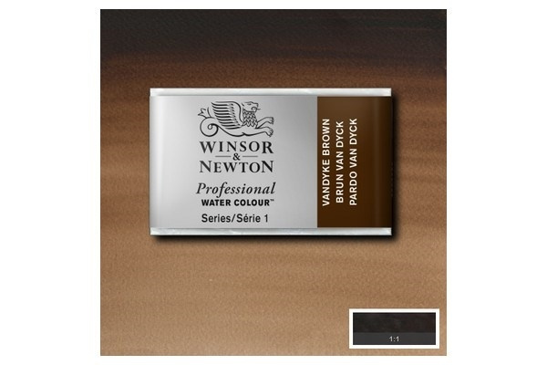 Prof Water Colour Pan/W Vandyke Brown 676 in the group Sport, leisure & Hobby / Hobby / Paint & Draw / Artist Colors / Watercolors at TP E-commerce Nordic AB (A09155)