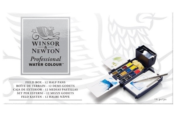 Professional Watercolour Field Box 12x1/2 pans in the group Sport, leisure & Hobby / Hobby / Paint & Draw / Artist Colors / Watercolors at TP E-commerce Nordic AB (A09167)
