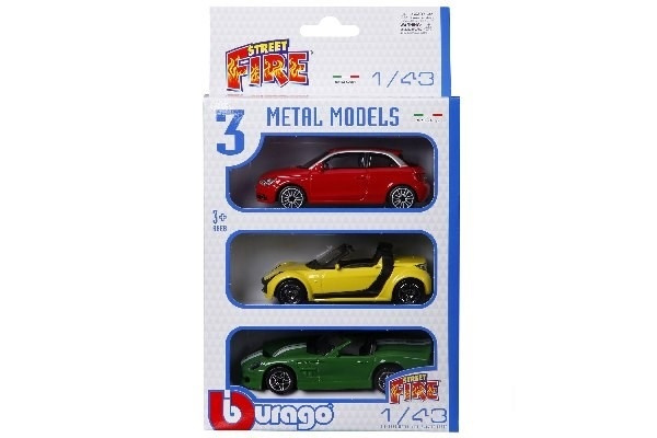 Blister packing metal cars 1:43 3 ass. in the group TOYS, KIDS & BABY PRODUCTS / Toys / Toy cars at TP E-commerce Nordic AB (A09223)