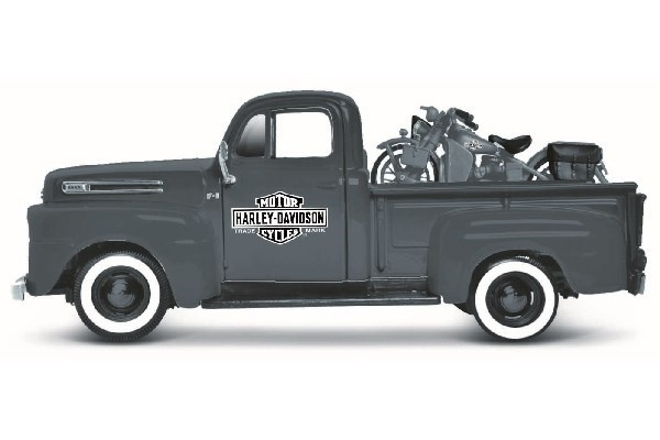 Ford F-1 Pickup 1948 med Harley Davidson WLA Flathead 1942 1:24 in the group TOYS, KIDS & BABY PRODUCTS / Toys / Toy cars at TP E-commerce Nordic AB (A09688)
