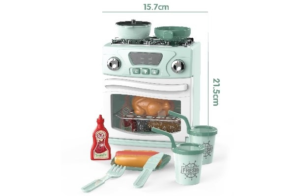 Home Elektrisk spis/ugn med tillbehör 21,5x15,7cm in the group TOYS, KIDS & BABY PRODUCTS / Toys / Little home & Role play at TP E-commerce Nordic AB (A10156)
