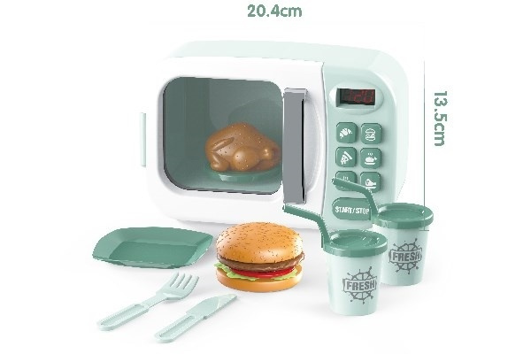 Home Elektrisk mikrovågsugn med tillbehör 20,4x13,7cm in the group TOYS, KIDS & BABY PRODUCTS / Toys / Little home & Role play at TP E-commerce Nordic AB (A10157)