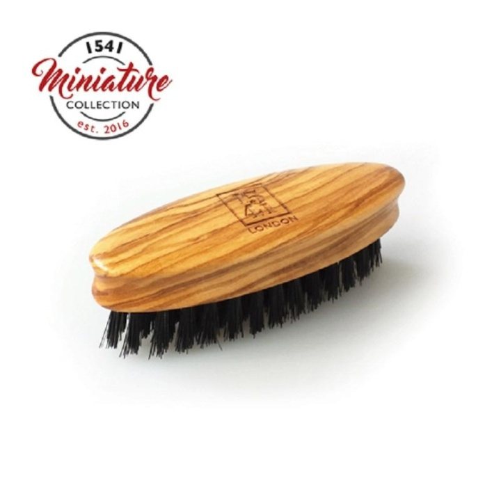 1541 London Mini Beard & Moustache Brush Olivewood in the group BEAUTY & HEALTH / Hair & Styling / Shaving & Trimming / Beard combs & Shaving brushes at TP E-commerce Nordic AB (A10179)