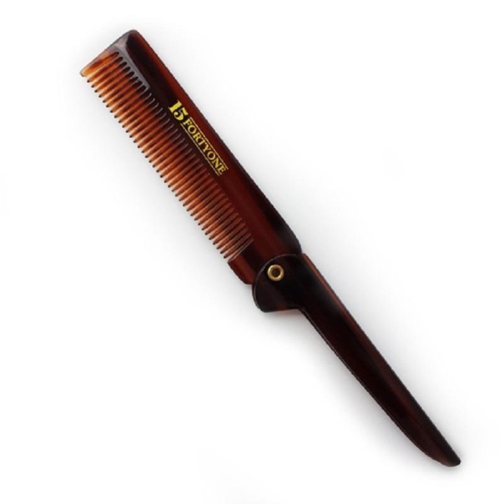 1541 London Pocket Size Fine Tooth Folding Comb in the group BEAUTY & HEALTH / Hair & Styling / Shaving & Trimming / Beard combs & Shaving brushes at TP E-commerce Nordic AB (A10184)