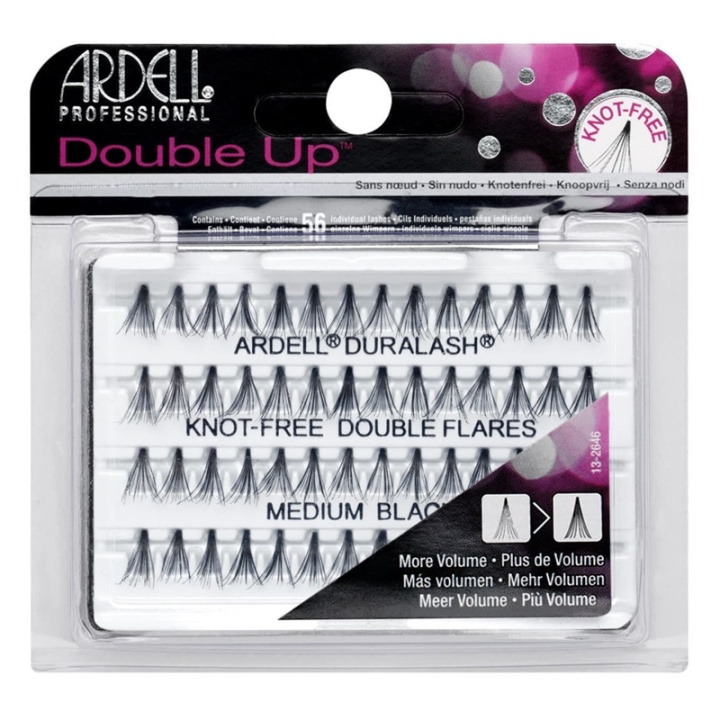 Ardell Double Up Individual Knot-Free Double Flares Medium Black in the group BEAUTY & HEALTH / Makeup / Eyes & Eyebrows / False eyelashes at TP E-commerce Nordic AB (A10258)