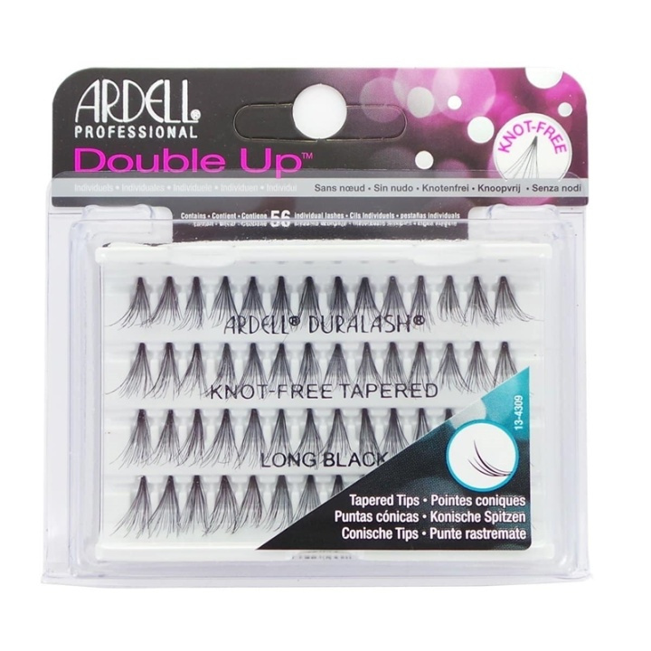 Ardell Double Up Individual Knot-Free Tapered Long Black in the group BEAUTY & HEALTH / Makeup / Eyes & Eyebrows / False eyelashes at TP E-commerce Nordic AB (A10260)