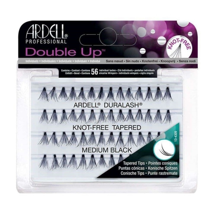 Ardell Double Up Individual Knot-Free Tapered Medium Black in the group BEAUTY & HEALTH / Makeup / Eyes & Eyebrows / False eyelashes at TP E-commerce Nordic AB (A10261)