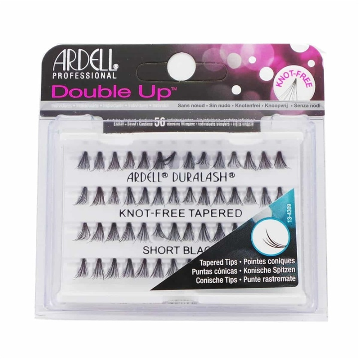 Ardell Double Up Individual Knot-Free Tapered Short Black in the group BEAUTY & HEALTH / Makeup / Eyes & Eyebrows / False eyelashes at TP E-commerce Nordic AB (A10262)