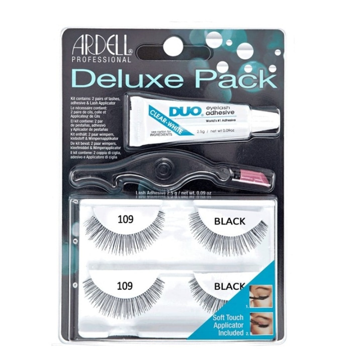 Ardell Eyelash Deluxe Pack 109 Black in the group BEAUTY & HEALTH / Makeup / Eyes & Eyebrows / False eyelashes at TP E-commerce Nordic AB (A10263)