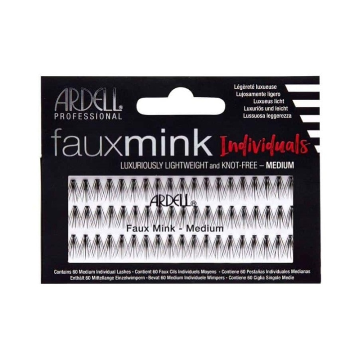 Ardell Faux Mink Individuals Medium Black in the group BEAUTY & HEALTH / Makeup / Eyes & Eyebrows / False eyelashes at TP E-commerce Nordic AB (A10271)