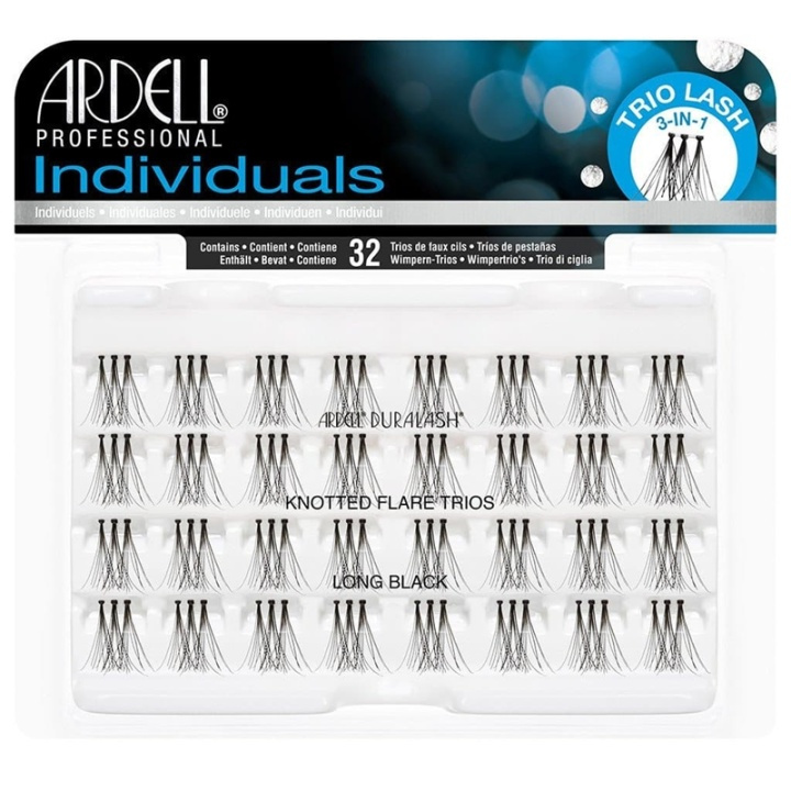 Ardell Individuals Knotted Flare TRIOS Long Black in the group BEAUTY & HEALTH / Makeup / Eyes & Eyebrows / False eyelashes at TP E-commerce Nordic AB (A10286)