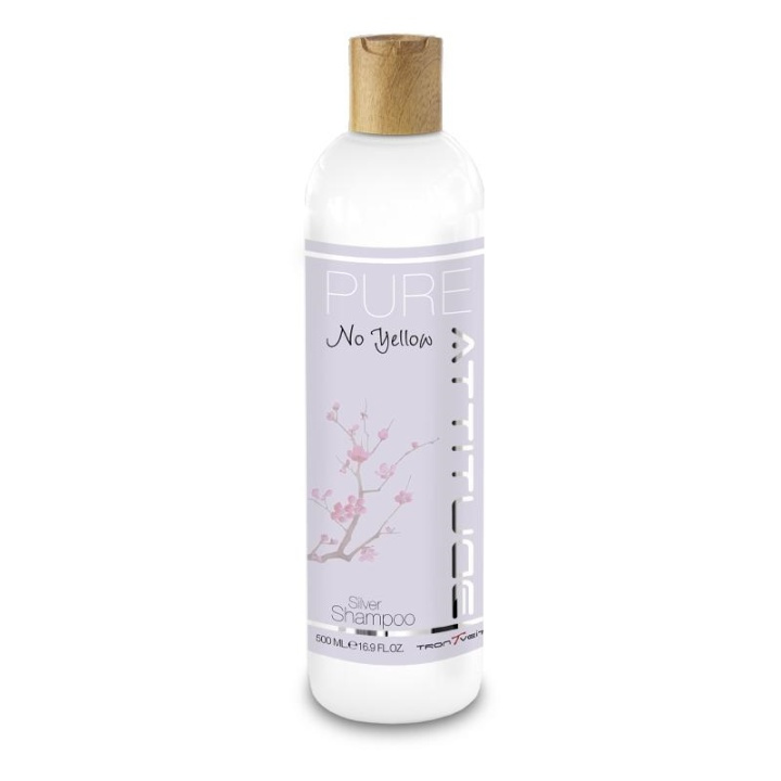Attitude PURE No Yellow Silver Shampoo 500ml in the group BEAUTY & HEALTH / Hair & Styling / Hair care / Hair Dye / Silver shampoo at TP E-commerce Nordic AB (A10352)