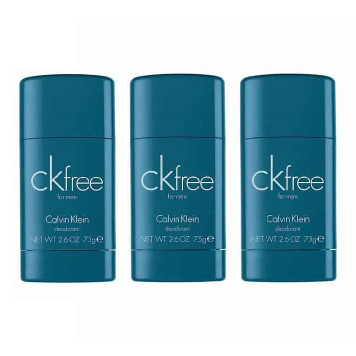 3-pack Calvin Klein CK Free Deostick 75ml in the group BEAUTY & HEALTH / Fragrance & Perfume / Deodorants / Deodorant for women at TP E-commerce Nordic AB (A10563)