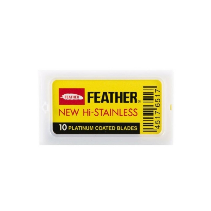 Feather New Hi-Stainless Rakblad 10-pack in the group BEAUTY & HEALTH / Hair & Styling / Shaving & Trimming / Razors & Accessories at TP E-commerce Nordic AB (A10884)