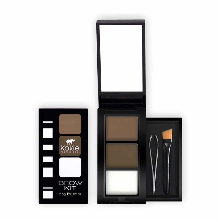 Kokie Eyebrow Kit - Brunette in the group BEAUTY & HEALTH / Makeup / Eyes & Eyebrows / Eyebrow kits at TP E-commerce Nordic AB (A11255)