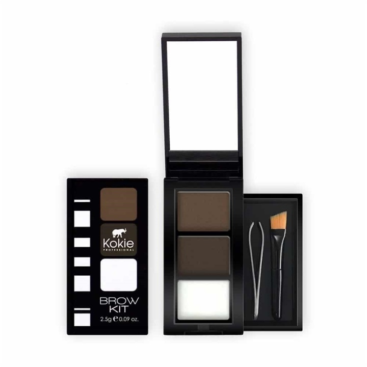 Kokie Eyebrow Kit - Dark Brunette in the group BEAUTY & HEALTH / Makeup / Eyes & Eyebrows / Eyebrow kits at TP E-commerce Nordic AB (A11256)