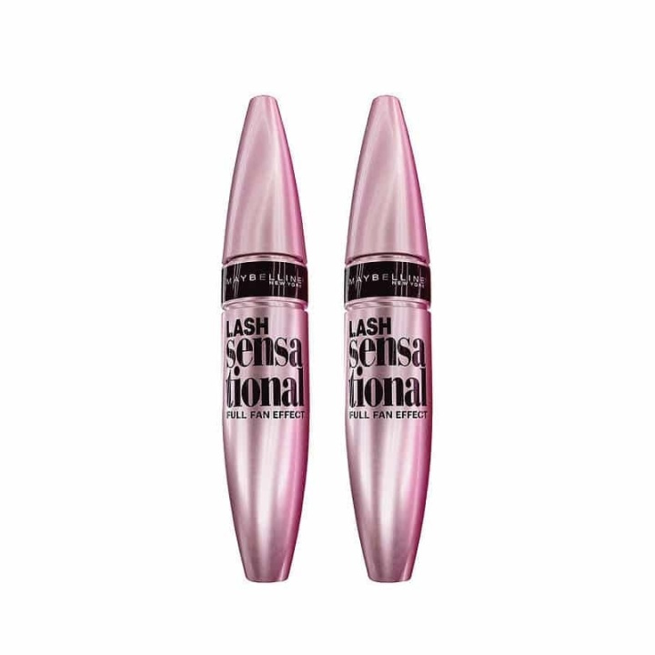 2-pack Maybelline Lash Sensational Mascara Black 9,5ml in the group BEAUTY & HEALTH / Makeup / Eyes & Eyebrows / Mascara at TP E-commerce Nordic AB (A12118)