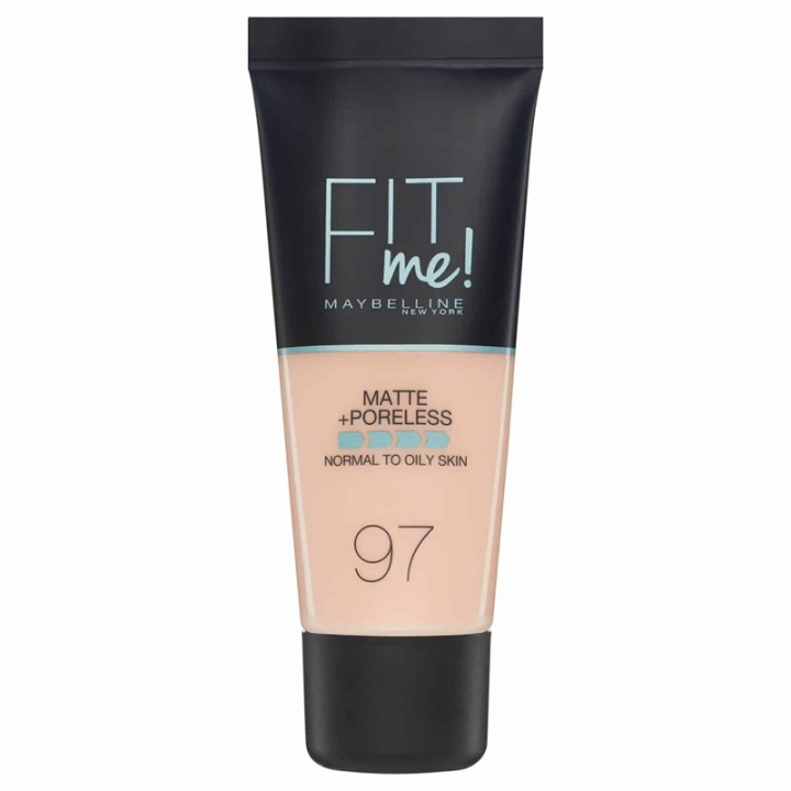 Maybelline Fit Me Matte + Poreless Foundation - 097 Natural Porcelain in the group BEAUTY & HEALTH / Makeup / Facial makeup / Foundation at TP E-commerce Nordic AB (A12134)