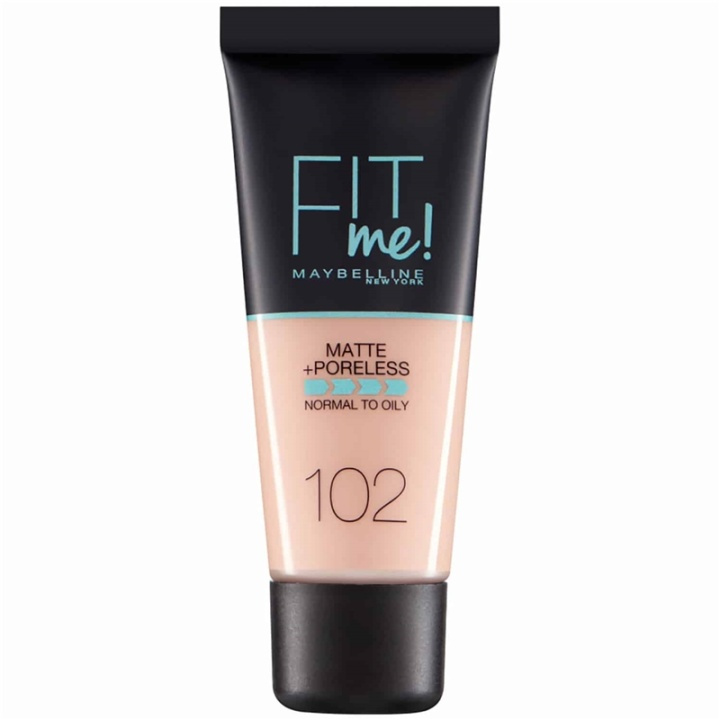Maybelline Fit Me Matte + Poreless Foundation - 102 Fair Ivory in the group BEAUTY & HEALTH / Makeup / Facial makeup / Foundation at TP E-commerce Nordic AB (A12135)
