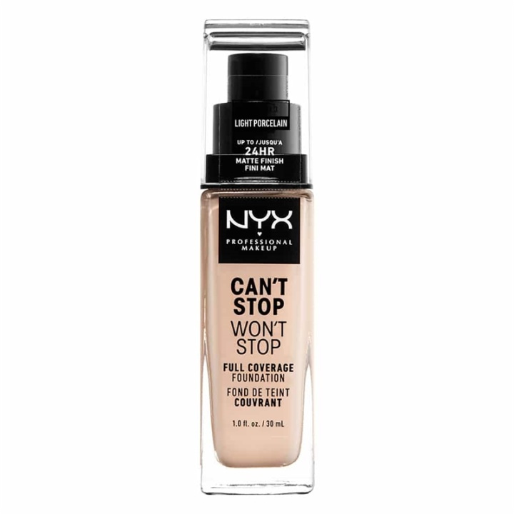 NYX PROF. MAKEUP Cant Stop Wont Stop Foundation - Light Porcelain in the group BEAUTY & HEALTH / Makeup / Facial makeup / Foundation at TP E-commerce Nordic AB (A12421)