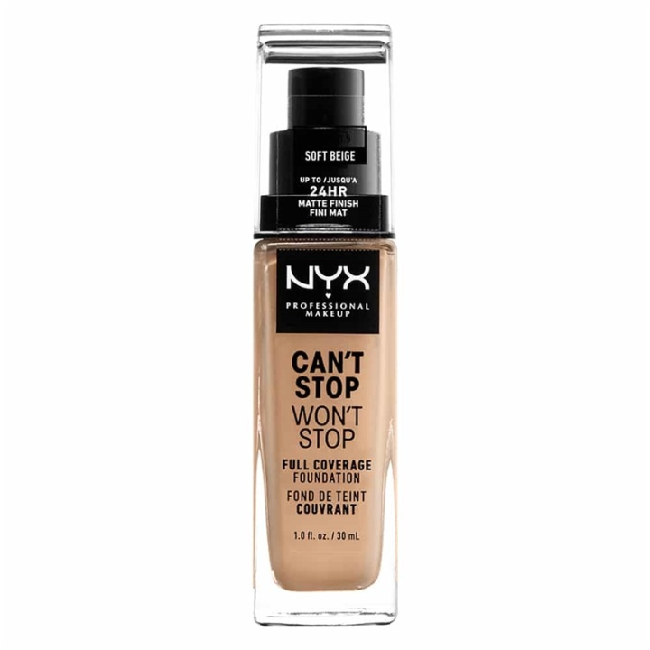 NYX PROF. MAKEUP Cant Stop Wont Stop Foundation - Soft Beige in the group BEAUTY & HEALTH / Makeup / Facial makeup / Foundation at TP E-commerce Nordic AB (A12426)