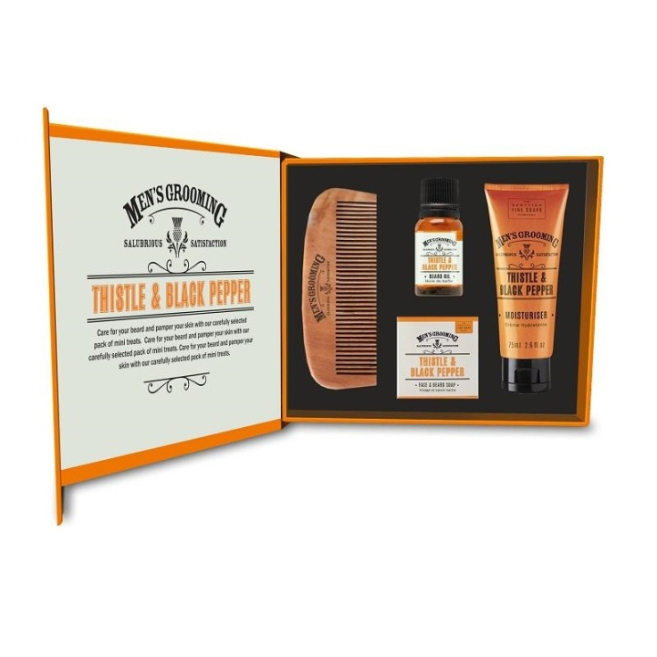 Giftset Scottish Fine Soaps Thistle & Black Pepper Face & Beard Care Kit in the group BEAUTY & HEALTH / Gift sets / Gift sets for him at TP E-commerce Nordic AB (A13049)