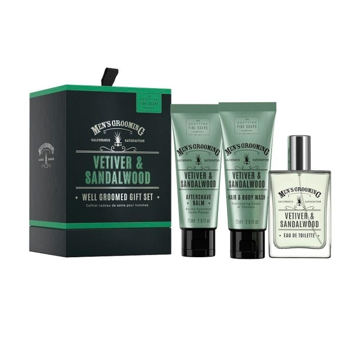 Giftset Scottish Fine Soaps Thistle & Black Pepper Well Groomed Gift Set in the group BEAUTY & HEALTH / Gift sets / Gift sets for him at TP E-commerce Nordic AB (A13051)