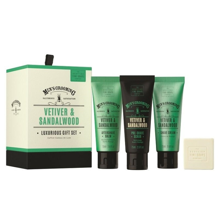 Giftset Scottish Fine Soaps Vetiver & Sandalwood Luxurious Gift Set in the group BEAUTY & HEALTH / Gift sets / Gift sets for him at TP E-commerce Nordic AB (A13053)