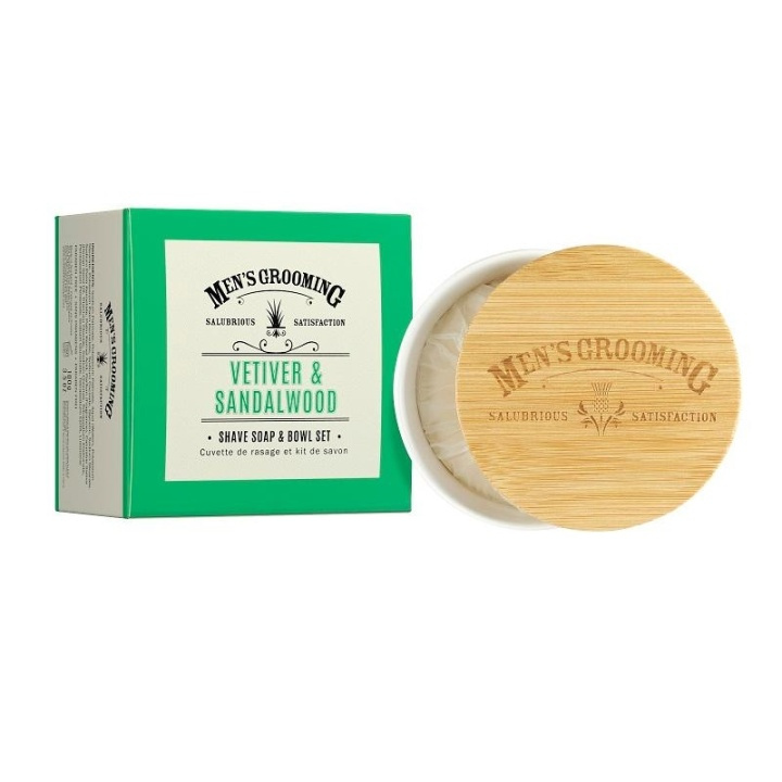 Scottish Fine Soaps Vetiver & Sandalwood Shave Soap & Bowl Set 100g in the group BEAUTY & HEALTH / Gift sets / Gift sets for him at TP E-commerce Nordic AB (A13083)