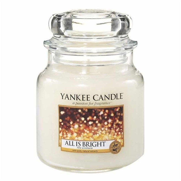 Yankee Candle Classic Medium Jar All is Bright 411g in the group BEAUTY & HEALTH / Fragrance & Perfume / Other fragrances / Scented candles at TP E-commerce Nordic AB (A13275)