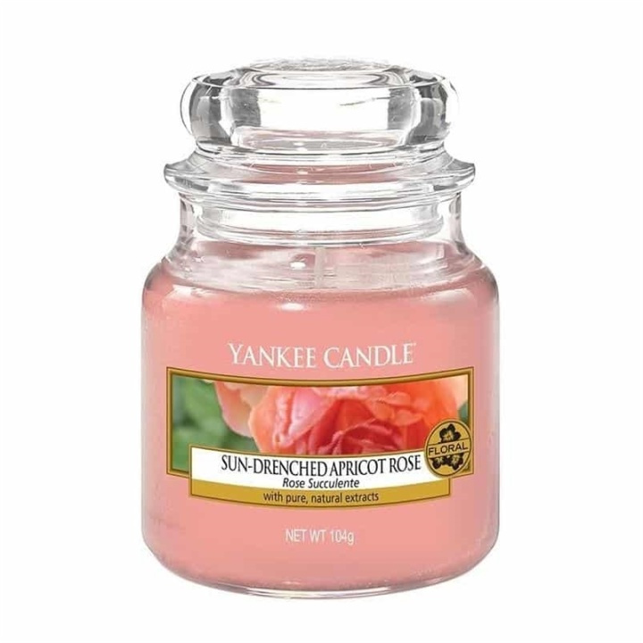Yankee Candle Classic Small Jar Sun-Drenched Apricot Rose 104g in the group BEAUTY & HEALTH / Fragrance & Perfume / Other fragrances / Scented candles at TP E-commerce Nordic AB (A13319)