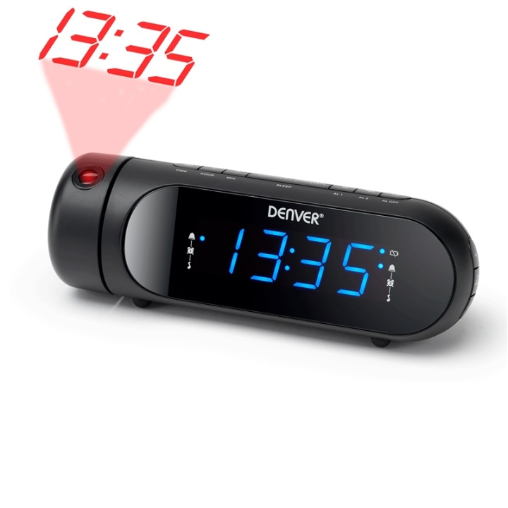 Denver Klockradio med projektion Dubb in the group HOME ELECTRONICS / Audio & Picture / Home cinema, Hifi & Portable / Radio & Alarm clocks / Clock radio at TP E-commerce Nordic AB (A13715)