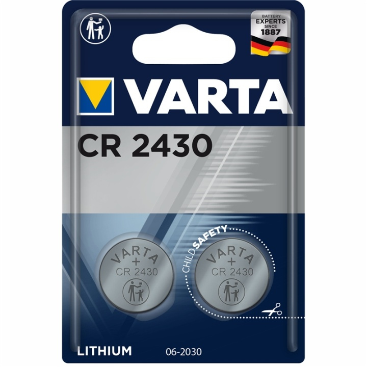Varta CR2430 3V Lithium Knappcellsba in the group HOME ELECTRONICS / Batteries & Chargers / Batteries / Button cell at TP E-commerce Nordic AB (A13892)