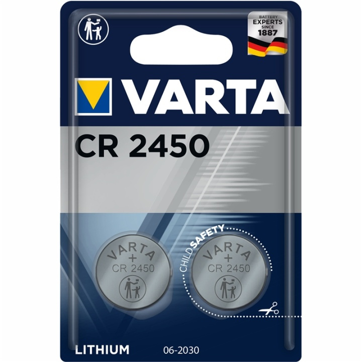 Varta CR2450 3V Lithium Knappcellsba in the group HOME ELECTRONICS / Batteries & Chargers / Batteries / Button cell at TP E-commerce Nordic AB (A13893)