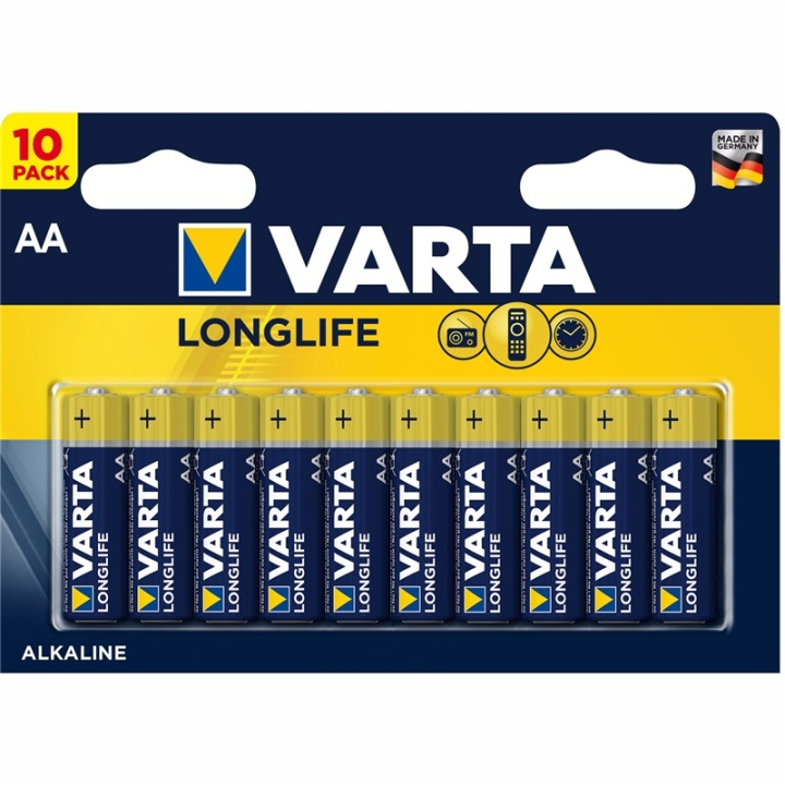 Varta Longlife AA 10 Pack (B) in the group HOME ELECTRONICS / Batteries & Chargers / Batteries / AA at TP E-commerce Nordic AB (A13898)