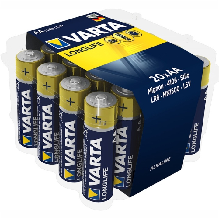 Varta Longlife AA / LR6 Batteri 20-p in the group HOME ELECTRONICS / Batteries & Chargers / Batteries / AA at TP E-commerce Nordic AB (A13899)