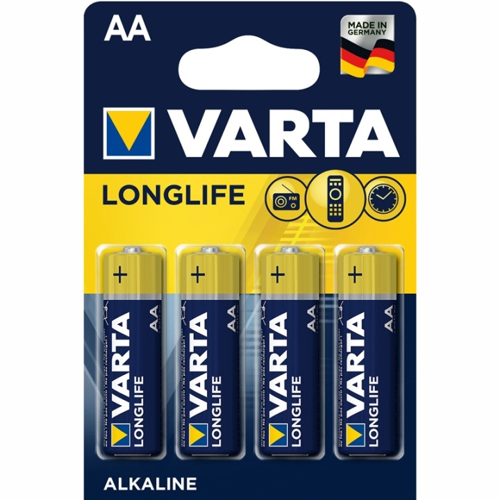 Varta Longlife AA / LR6 Batteri 4-pa in the group HOME ELECTRONICS / Batteries & Chargers / Batteries / AA at TP E-commerce Nordic AB (A13900)