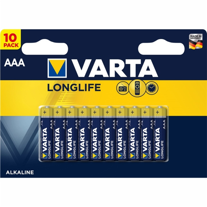 Varta Longlife AAA / LR03 Batteri 10 in the group HOME ELECTRONICS / Batteries & Chargers / Batteries / AAA at TP E-commerce Nordic AB (A13901)