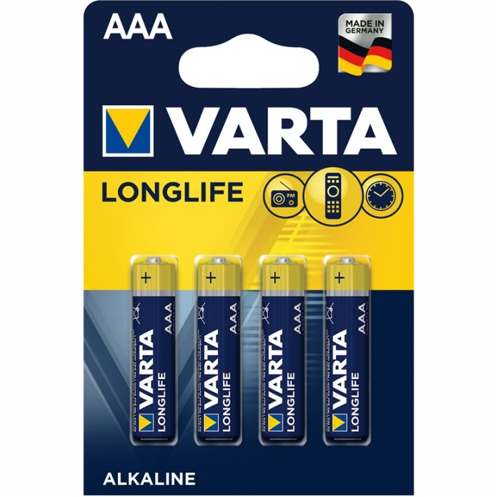 Varta Longlife AAA / LR03 Batteri 4- in the group HOME ELECTRONICS / Batteries & Chargers / Batteries / AAA at TP E-commerce Nordic AB (A13903)