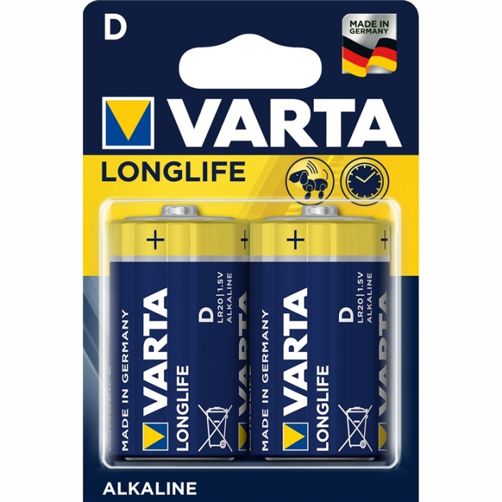 Varta Longlife D / LR20 Batteri 2-pa in the group HOME ELECTRONICS / Batteries & Chargers / Batteries / Other at TP E-commerce Nordic AB (A13905)