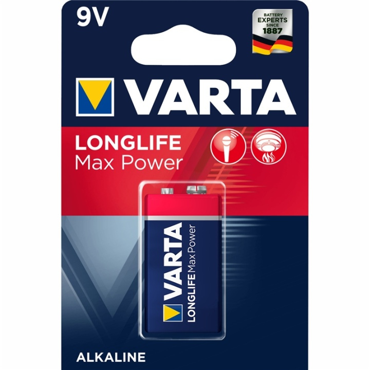 Varta Longlife Max Power 9V Batteri in the group HOME ELECTRONICS / Batteries & Chargers / Batteries / 9V at TP E-commerce Nordic AB (A13906)